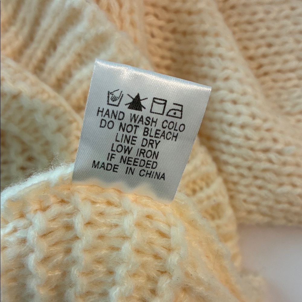 Vine Tree Cream Cardigan with3 D Floral Accents - Picture 7 of 11